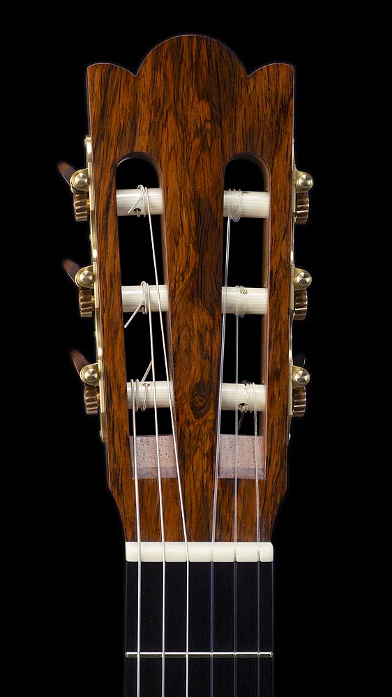 Vorderansicht des Kopfs des Gitarrenmodells ANIMA
